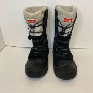 The North Face Boots Heat Seeker Waterproof Lined Black &amp; White Youth Size 5