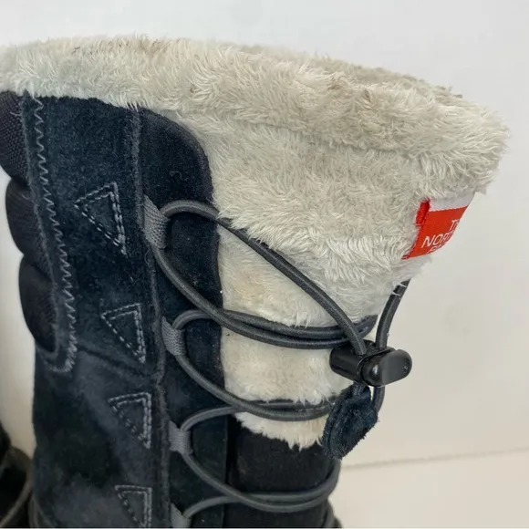 The North Face Boots Heat Seeker Waterproof Lined Black &amp; White Youth Size 5