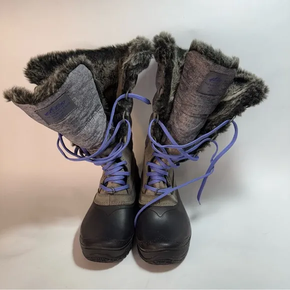 The North Face Fine Alpine Lace-Up Faux Fur Winter Snow Boots Size 7