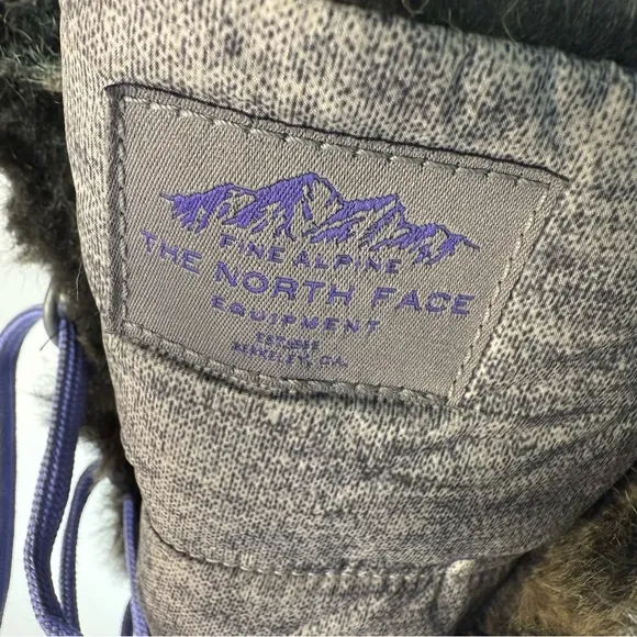 The North Face Fine Alpine Lace-Up Faux Fur Winter Snow Boots Size 7