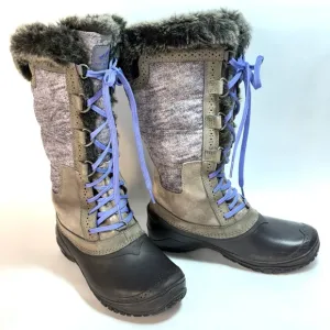 The North Face Fine Alpine Lace-Up Faux Fur Winter Snow Boots Size 7
