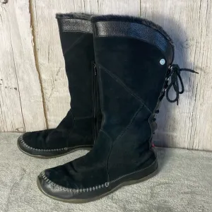 The North Face Womens Janey AHDZ Winter Boots Black Suede Size 10