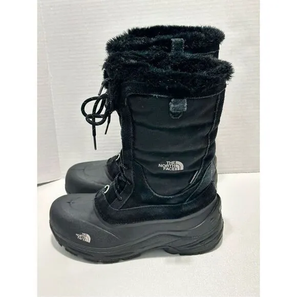 The North Face Shellista Heat Seeker Insulated Winter Boots Black Big Girls  7
