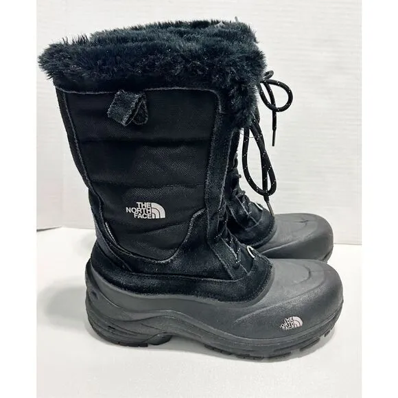 The North Face Shellista Heat Seeker Insulated Winter Boots Black Big Girls  7