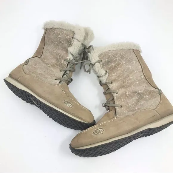 The North Face Allure Primaloft Insulated Winter Boots in Tan