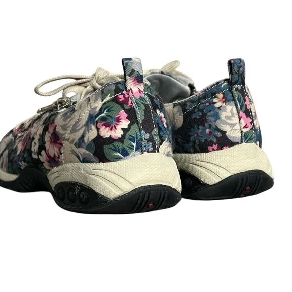 Therafit Shoes 9.5 Sienna Floral Comfort Lace-Up Zip  Sneakers 9 1/2