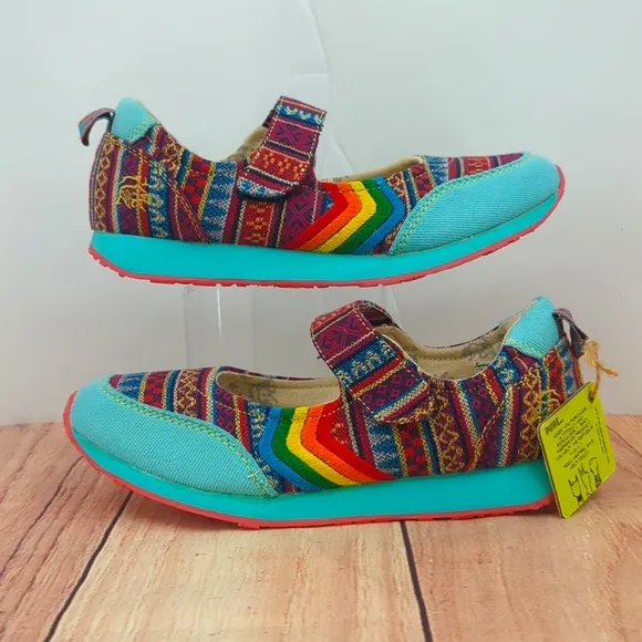 TIGERBEAR REPUBLIK *NEW* Aztec NOHO Canvas Mary Jane Tennis Shoes Sz 6.5…