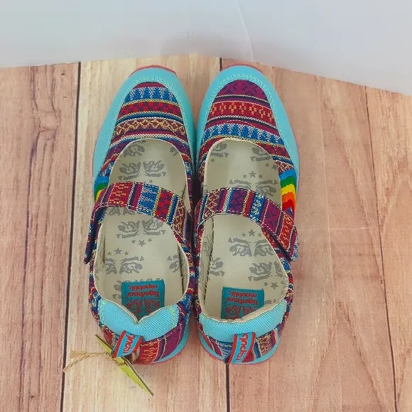 TIGERBEAR REPUBLIK *NEW* Aztec NOHO Canvas Mary Jane Tennis Shoes Sz 6.5…