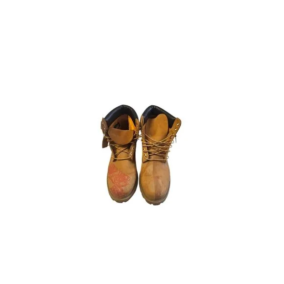 Timberland 6 Inch Premium Boots Waterproof 10061 Mens 11.5 M RED Laser Engraved