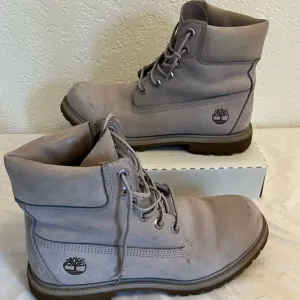 Timberland 6”  Premium Waterproof Boots Gray Nubuck A1UQJ Primaloft 200 Wmn 8.5