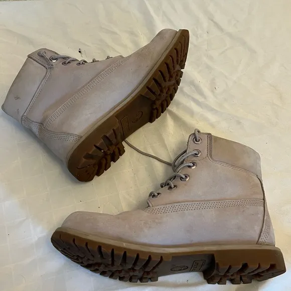 Timberland 6”  Premium Waterproof Boots Gray Nubuck A1UQJ Primaloft 200 Wmn 8.5