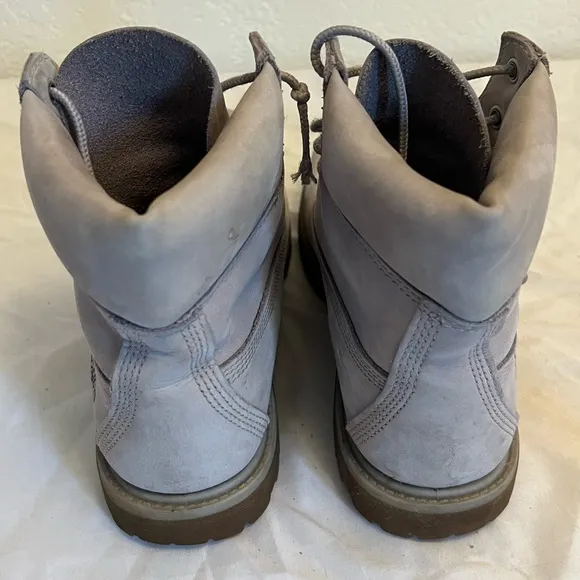 Timberland 6”  Premium Waterproof Boots Gray Nubuck A1UQJ Primaloft 200 Wmn 8.5