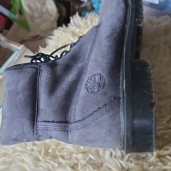 Timberland  6&quot; Premium Waterproof Blue Nubuck Leather Work Boots Sz 9 •EU 43