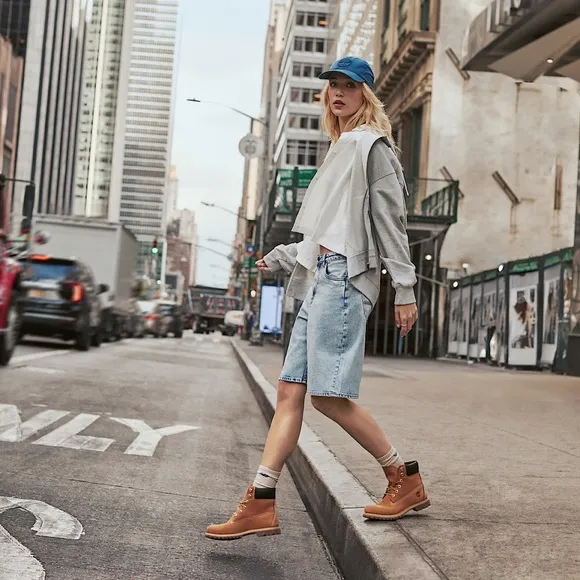 Timberland Boots pair with shorts or a skirt for a great spring summer look.