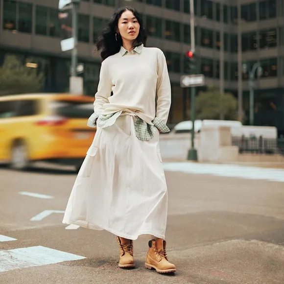 Timberland Boots pair with shorts or a skirt for a great spring summer look.