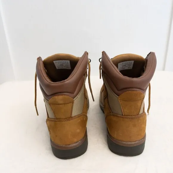 Timberland Boys Waterproof Hiking Boots Size 6.5 Brown Nubuck Trail Shoes**