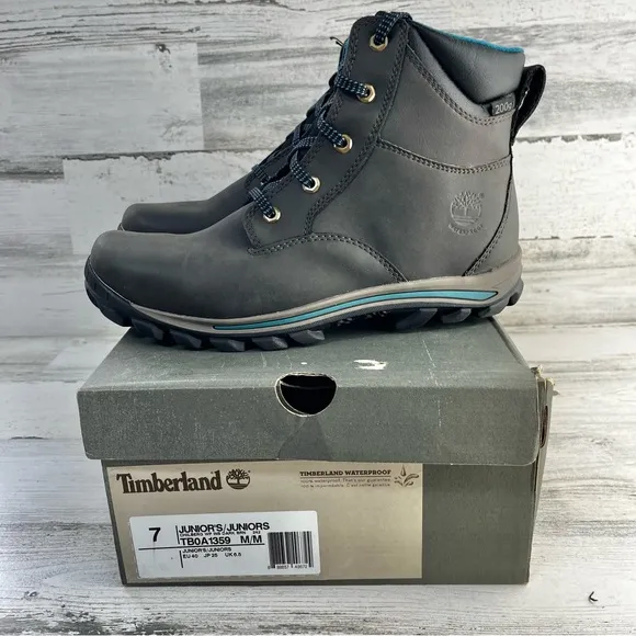 TIMBERLAND Brown Leather Waterproof Boots NEW Junior Boys 7