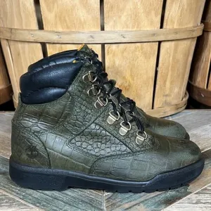 Timberland Crocodylian 6” Green Croc Leather Limited Release Field Boots Youth 2