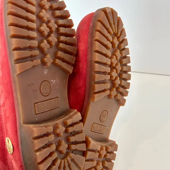 TIMBERLAND ~  Fire Red Waterproof Leather Boots