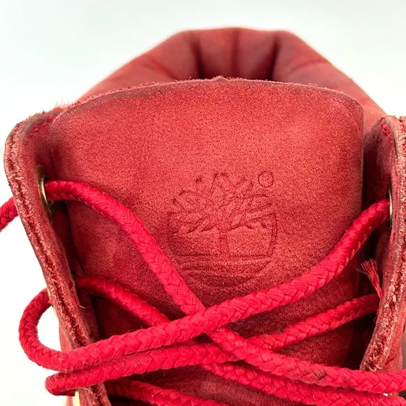 TIMBERLAND ~  Fire Red Waterproof Leather Boots