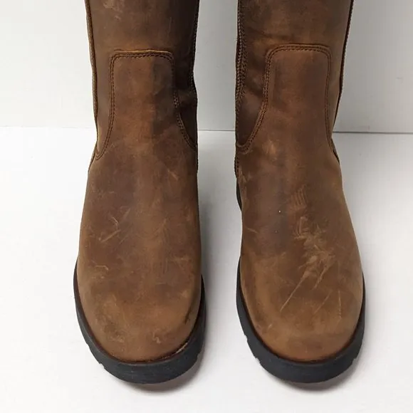 Timberland Gracelyn Waterproof Tall Boots, Brown Leather, Women's 6 M