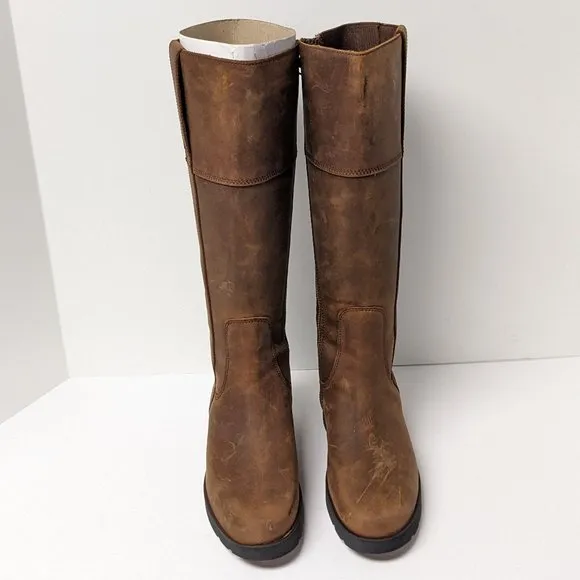 Timberland Gracelyn Waterproof Tall Boots, Brown Leather, Women's 6 M