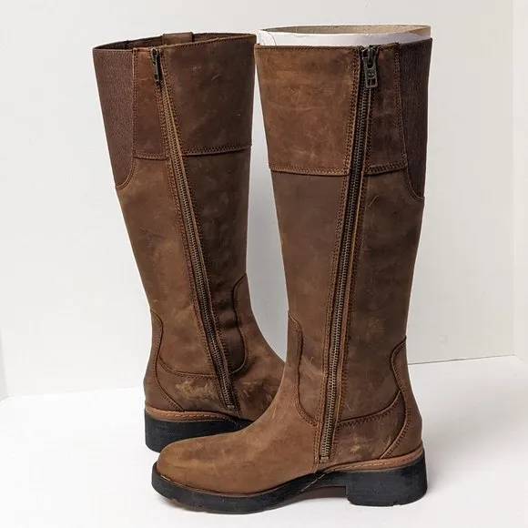 Timberland Gracelyn Waterproof Tall Boots, Brown Leather, Women's 6 M