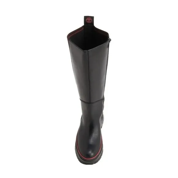 TIMBERLAND Malynn Waterproof Tall Black Leather Zip Boots Women's Size 6.5 NIB
