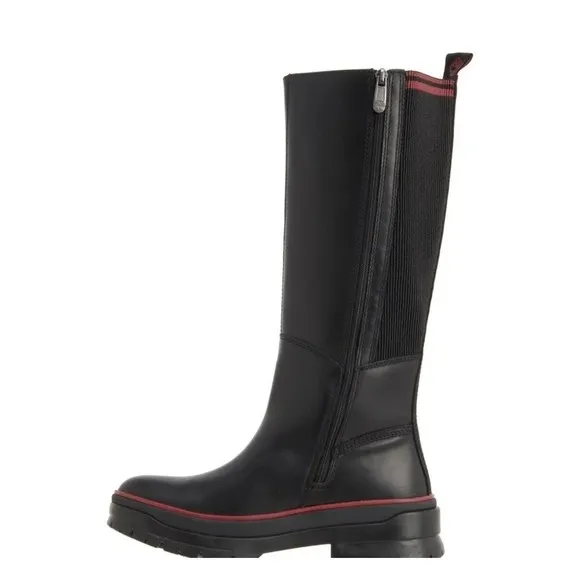TIMBERLAND Malynn Waterproof Tall Black Leather Zip Boots Women's Size 6.5 NIB