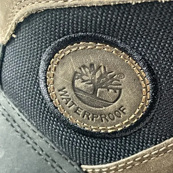 Timberland Men's Brown/Black Leather Waterproof Insulated Snow Boots Size 8