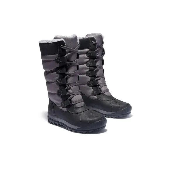 TIMBERLAND Mt. Hayes Women's Sz 6.5 / 37 Tall Waterproof Boots Black / Gray NEW