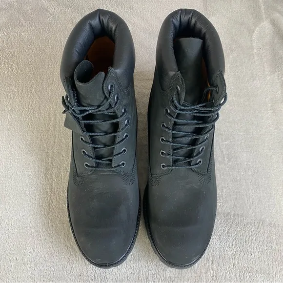 Timberland Premium 6 inch Men's Boots 12 M Black Nubuck Waterproof Insulated
