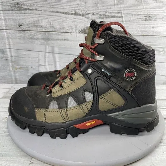 Timberland Pro Mens 6&quot; Hyperion Xl Soft Toe Waterproof boots Black Size 8 Vibram