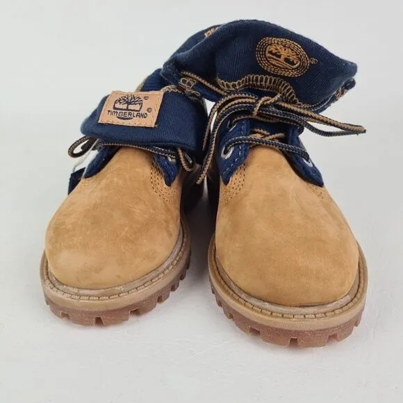 Timberland Roll Top Thrml TODDLER Boots Waterproof Wheat Leather Size 11