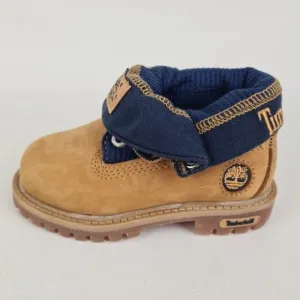 Timberland Roll Top Thrml TODDLER Boots Waterproof Wheat Leather Size 11