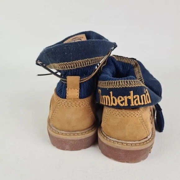Timberland Roll Top Thrml TODDLER Boots Waterproof Wheat Leather Size 11