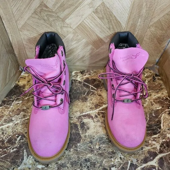 Timberland Susan G Komen GS Girl premium Boots pink size 4.   384