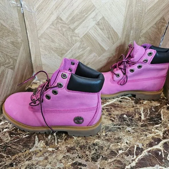 Timberland Susan G Komen GS Girl premium Boots pink size 4.   384