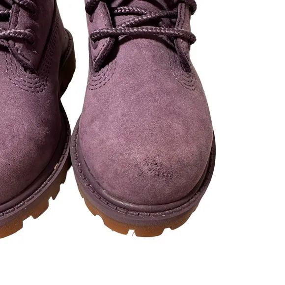 Timberland Toddler Girls Sz 6 Leather Primaloft Purple Waterproof Boots Lace Up