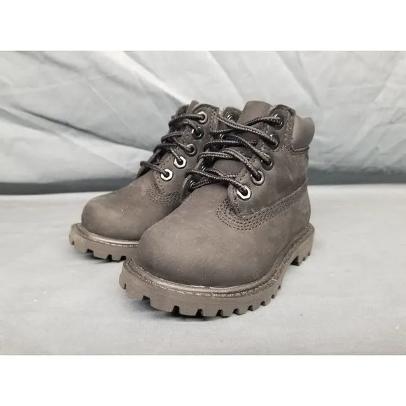 Timberland Toddlers 6&quot; Premium Waterproof Boots Lace Up Black Size 5 NEW IN BOX!