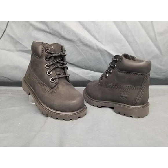 Timberland Toddlers 6&quot; Premium Waterproof Boots Lace Up Black Size 5 NEW IN BOX!