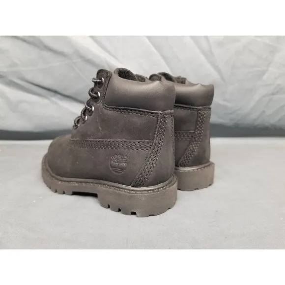 Timberland Toddlers 6&quot; Premium Waterproof Boots Lace Up Black Size 5 NEW IN BOX!
