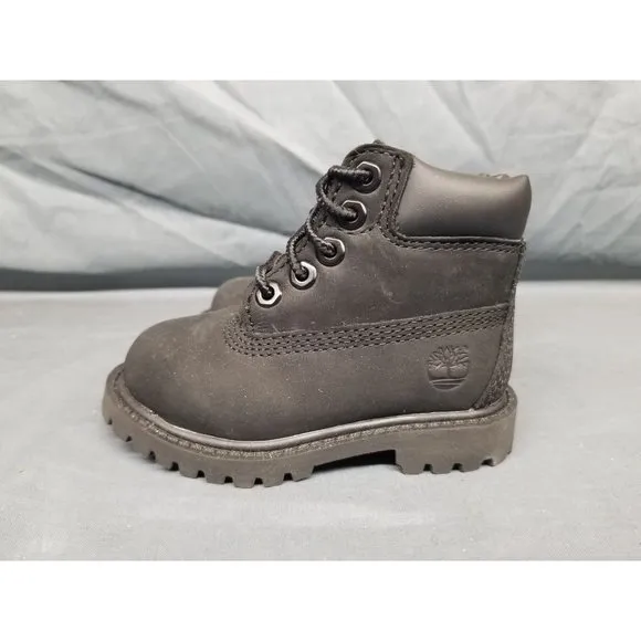 Timberland Toddlers 6&quot; Premium Waterproof Boots Lace Up Black Size 5 NEW IN BOX!