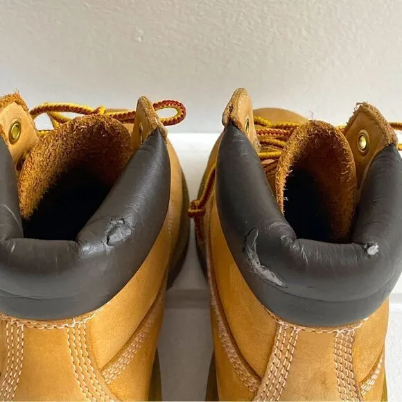 Timberland Traditional Youth Premium 6” Wheat Nubuck Waterproof Boots Size 1