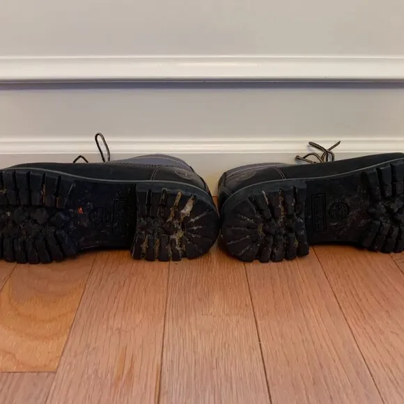 Timberland Waterproof Campsite Boots Men's 9M 13049 Two-Toned Black with‎ Gray