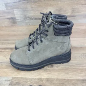 TIMBERLAND Women's 7.5M Cervinia Valley Waterproof Brown Leather Insulated Boots