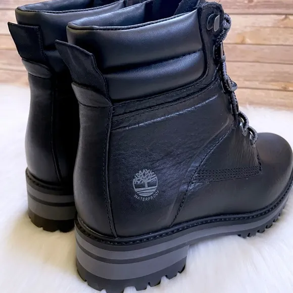 Timberland Women’s Courmayeur Valley 6” Waterproof Black Boots
