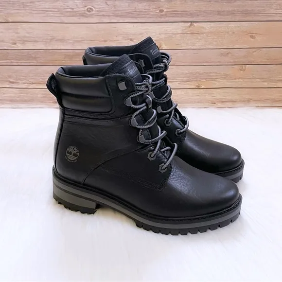 Timberland Women’s Courmayeur Valley 6” Waterproof Black Boots