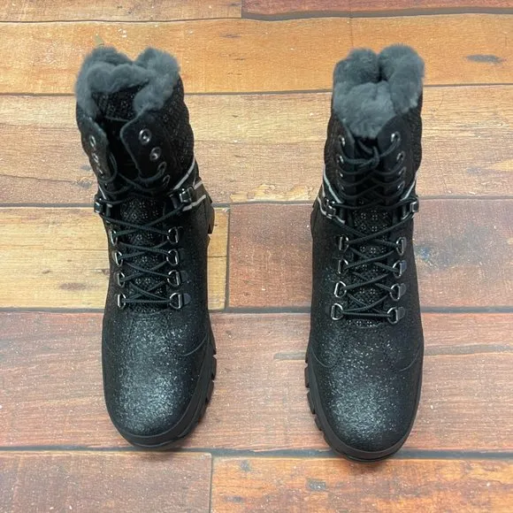 Timberland Women's Jenness Falls Waterproof Insulated Black Leather Boots