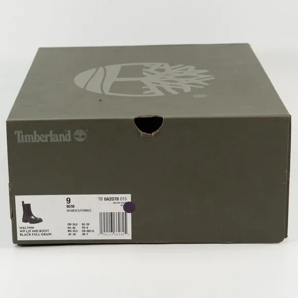 Timberland Women's Malynn Waterproof Size-Zip Leather Winter Boots size 6 - 10